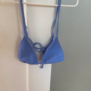 cute blue triangle bikini top